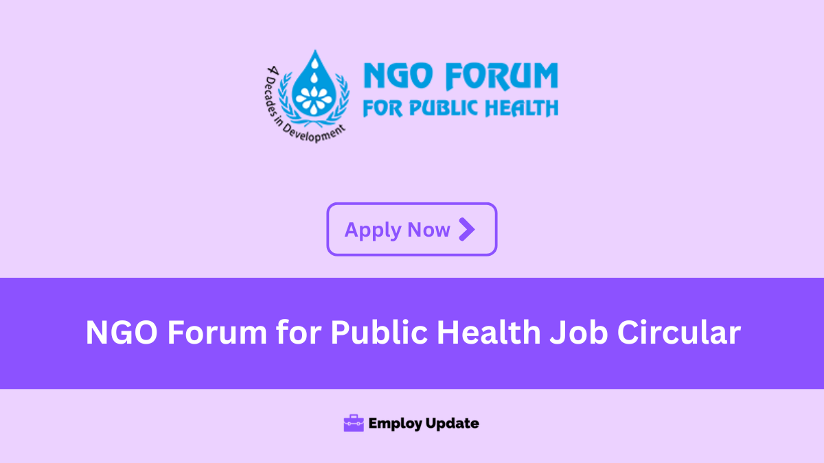 ngo forum for public health job circular